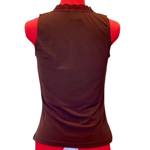 JKLA California Sleeveless Chocolate Brown Top – Size Small - Picture 2 of 5